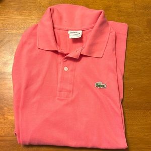 Pink Lacoste Polo XL.